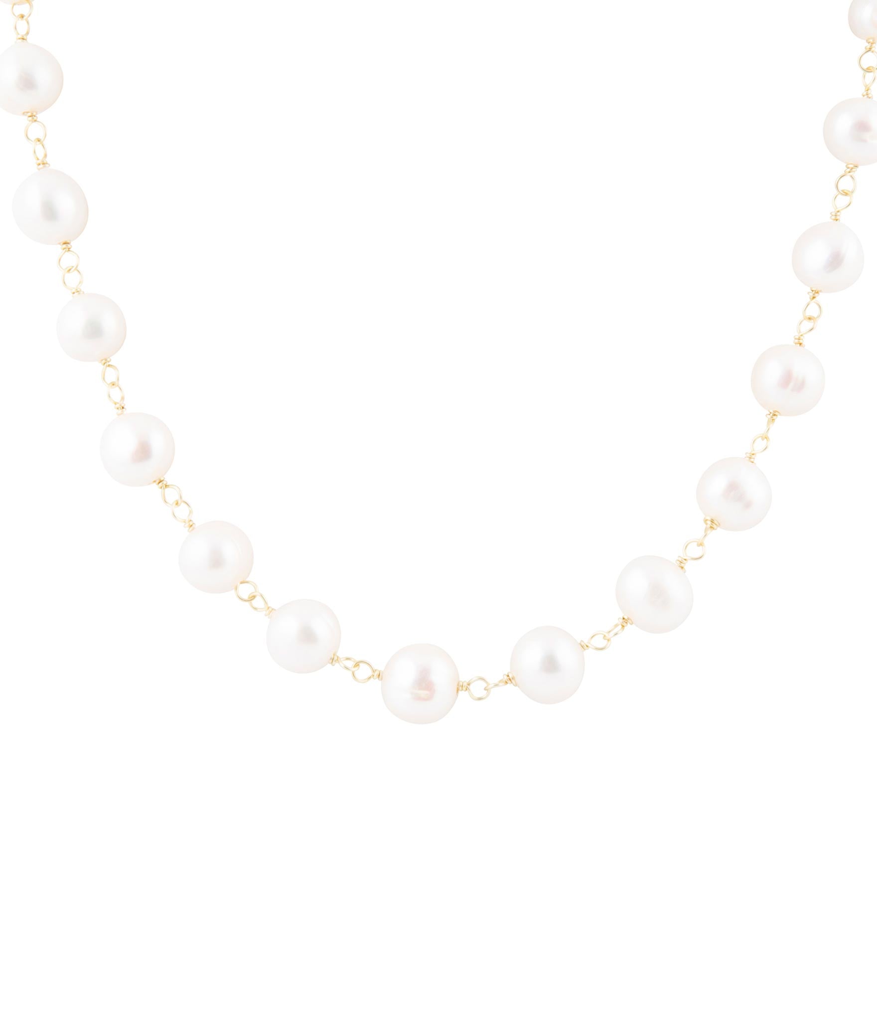 Golden Chain and White Pearl Necklaces | Necklaces | Wiccan Center