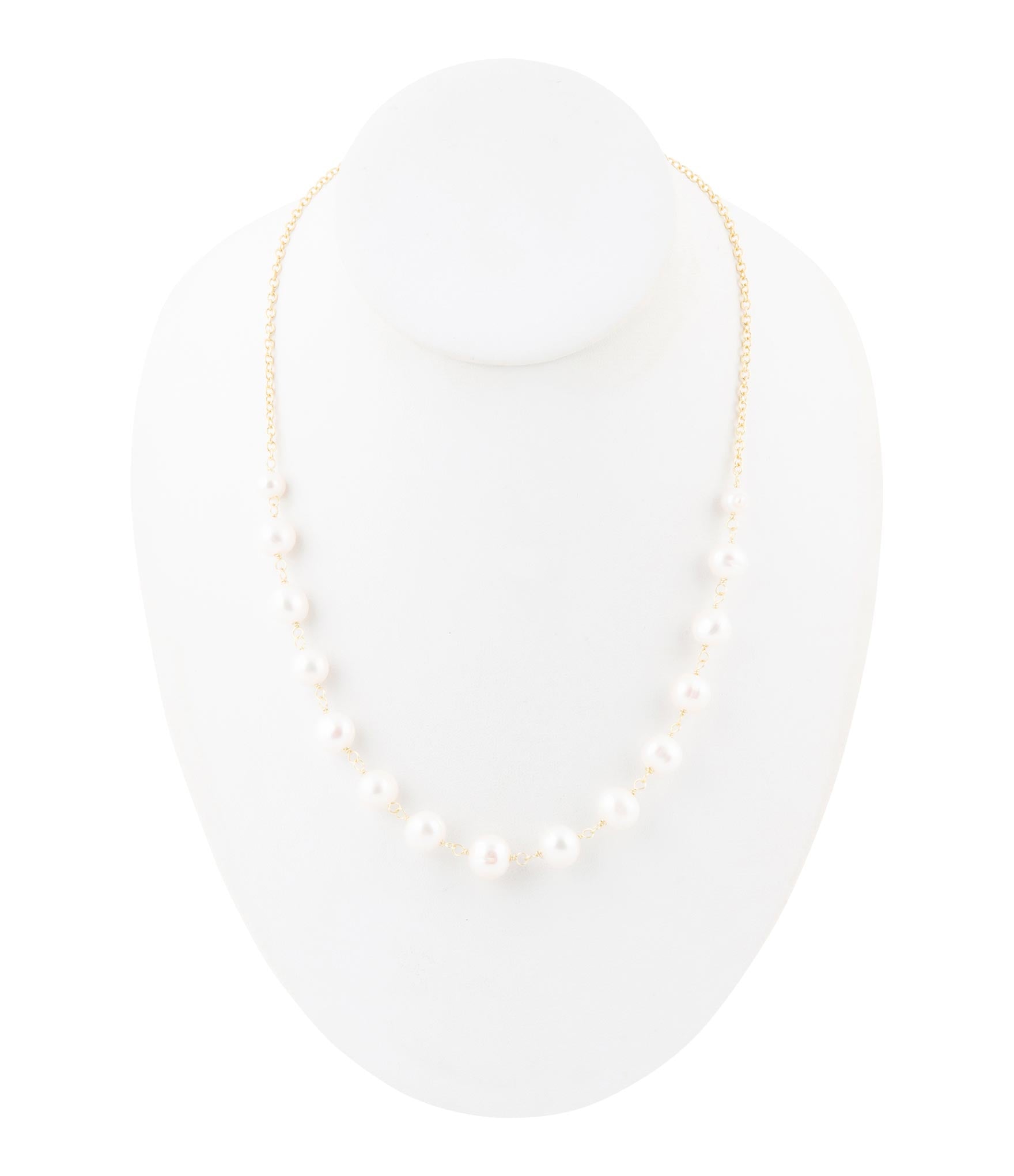 Golden Chain and White Pearl Necklaces | Necklaces | Wiccan Center