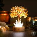 Golden Lamp of Wealth - Citrine Tree | Night Light | Wiccan Center