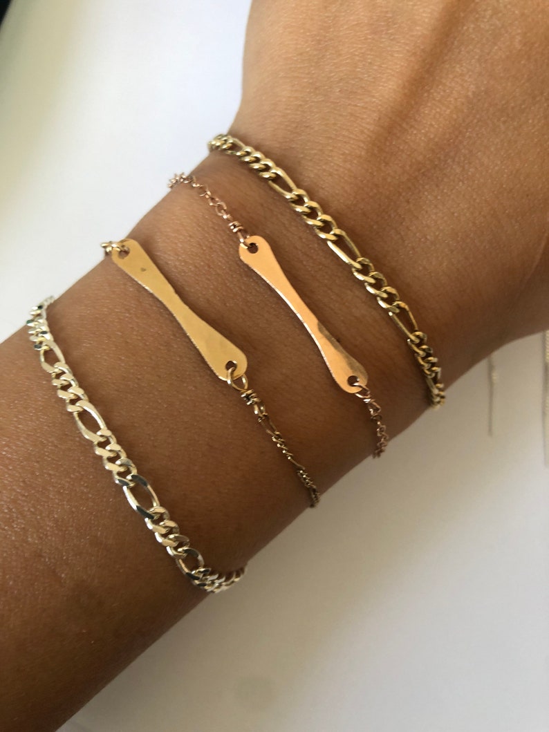Figaro Chain Bracelet / Anklet with Swarovski Clasp