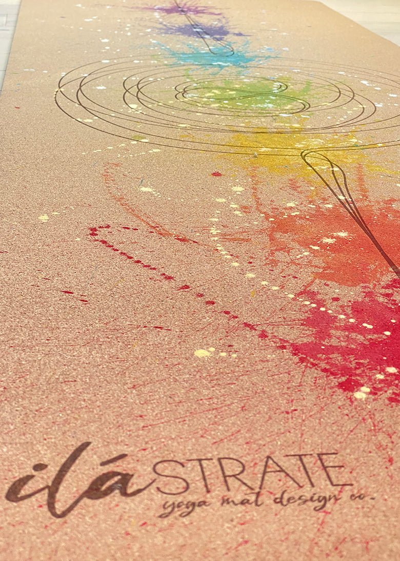 Jūti Cork Yoga Mat | Yoga Mat - Hand Painted | Wiccan Center