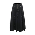 Gothic High Waist Ruffle Skirt – Punk Grunge Corset A-Line Skirt | Skirts | Wiccan Center