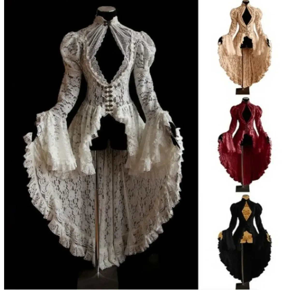Gothic Lace Renaissance Dress – Vintage Medieval Cosplay | Cosplay | Wiccan Center