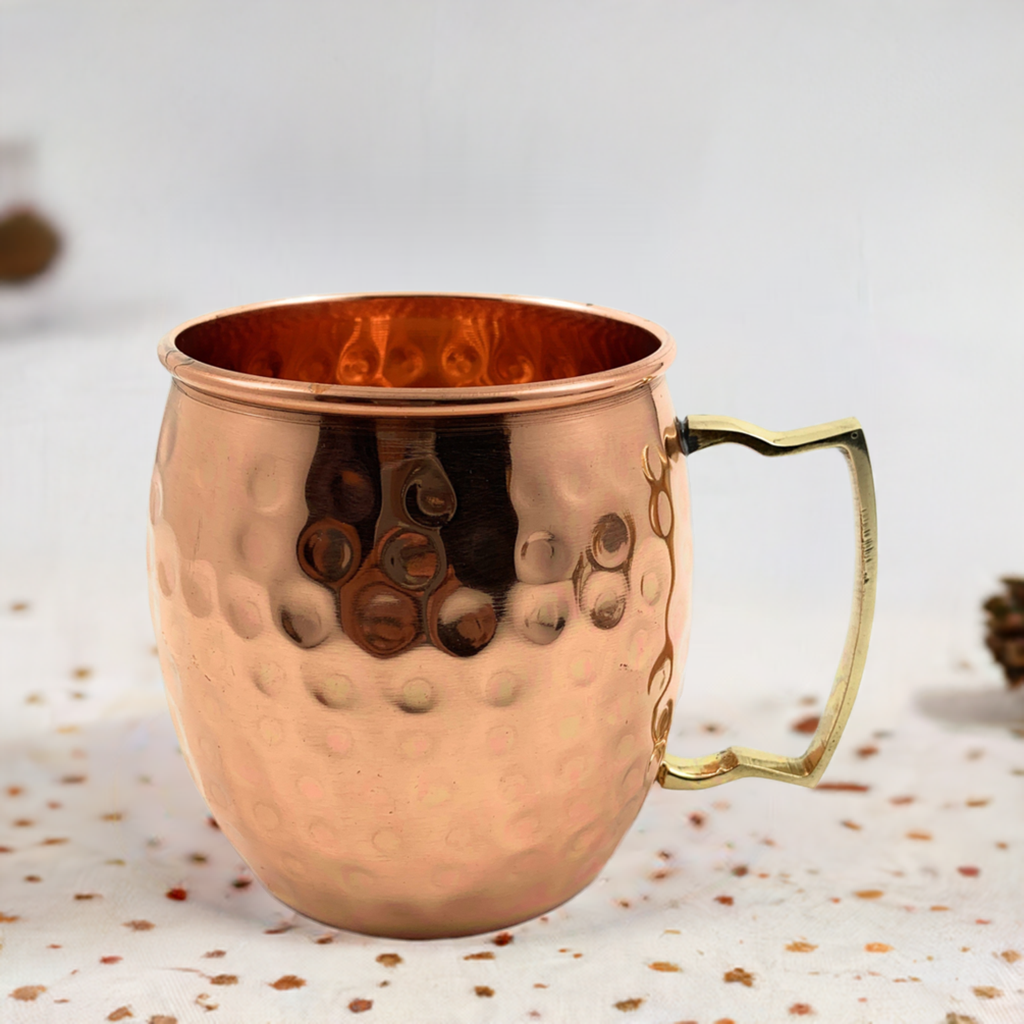 Vibhsa Hammered Moscow Mule Mugs, Set of 2 | Dining Decor | Wiccan Center