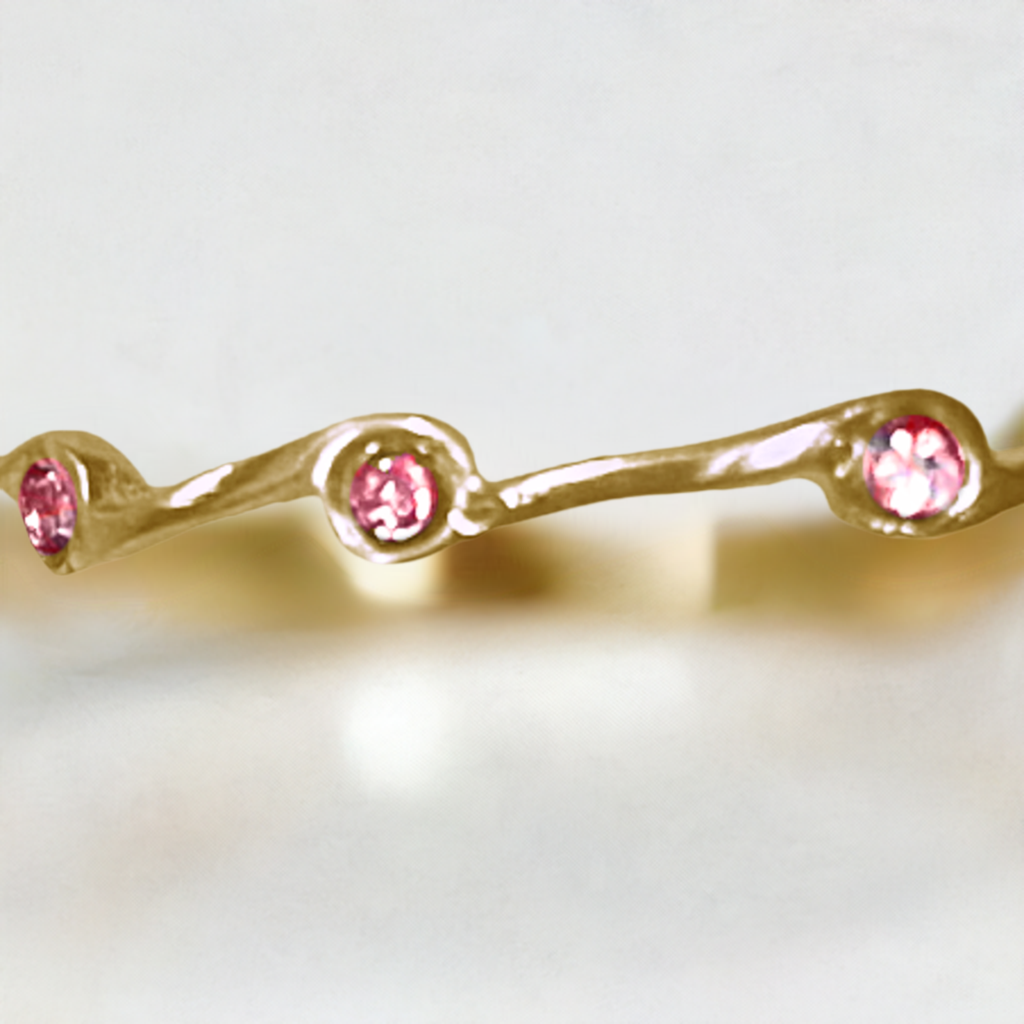 Pink Tourmaline Birthstone Stacker Ring | Rings | Wiccan Center