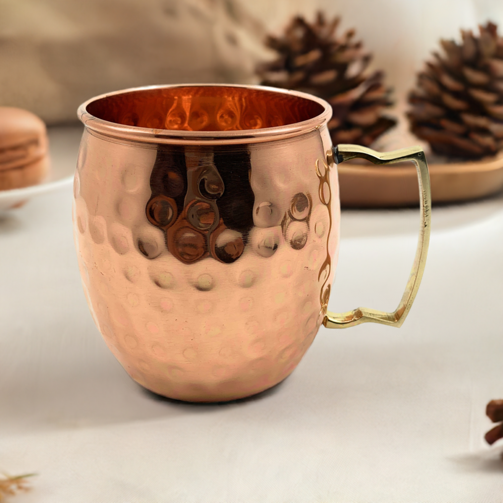 Vibhsa Hammered Moscow Mule Mugs, Set of 2 | Dining Decor | Wiccan Center