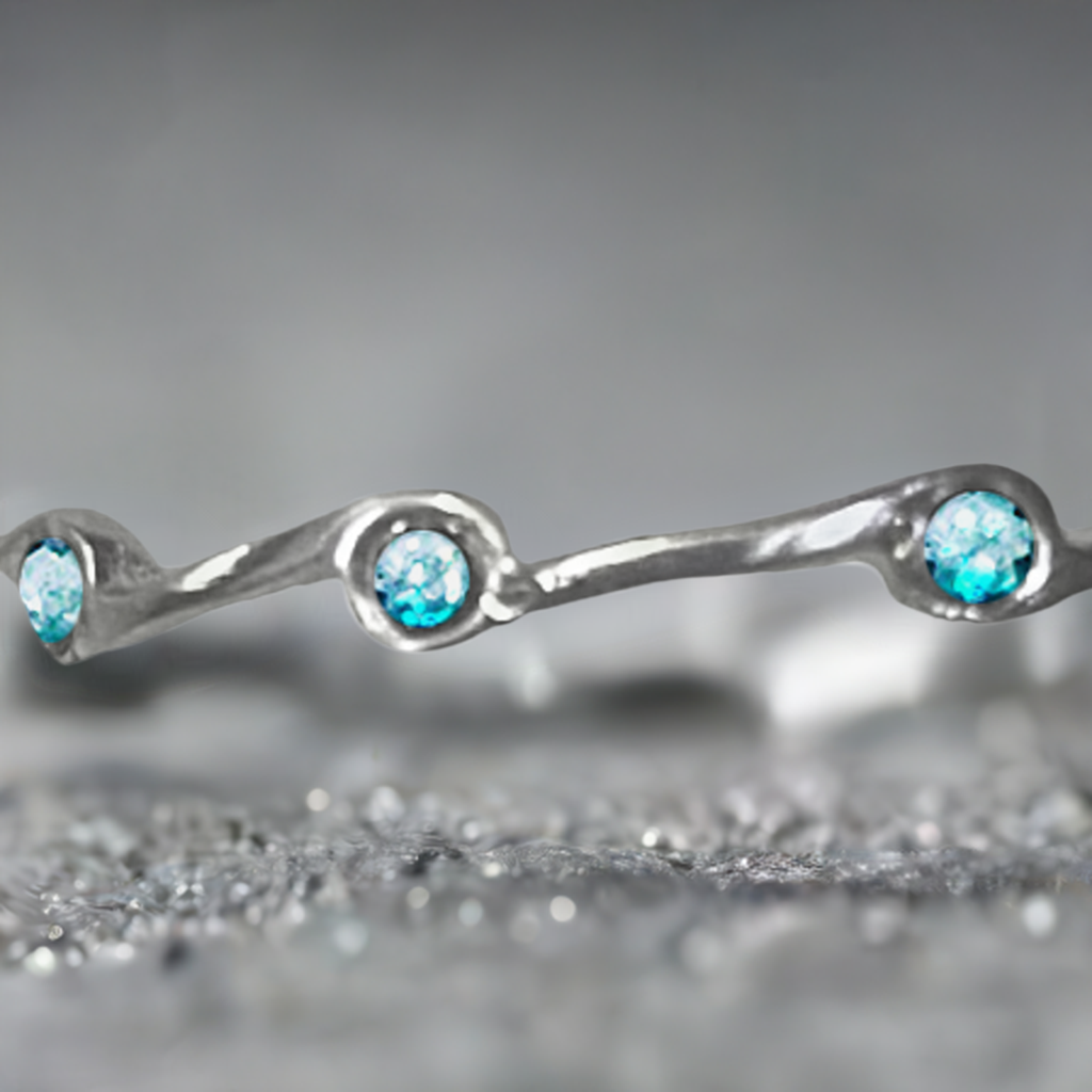 Aquamarine Birthstone Stacker Ring | Rings | Wiccan Center
