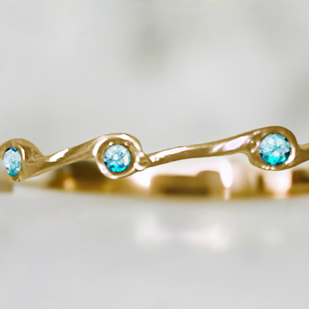 Aquamarine Birthstone Stacker Ring | Rings | Wiccan Center