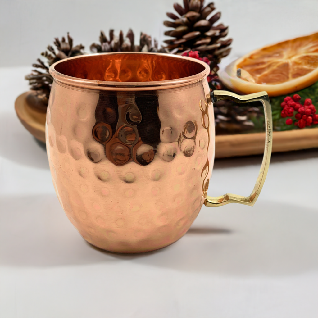 Vibhsa Hammered Moscow Mule Mugs, Set of 2 | Dining Decor | Wiccan Center
