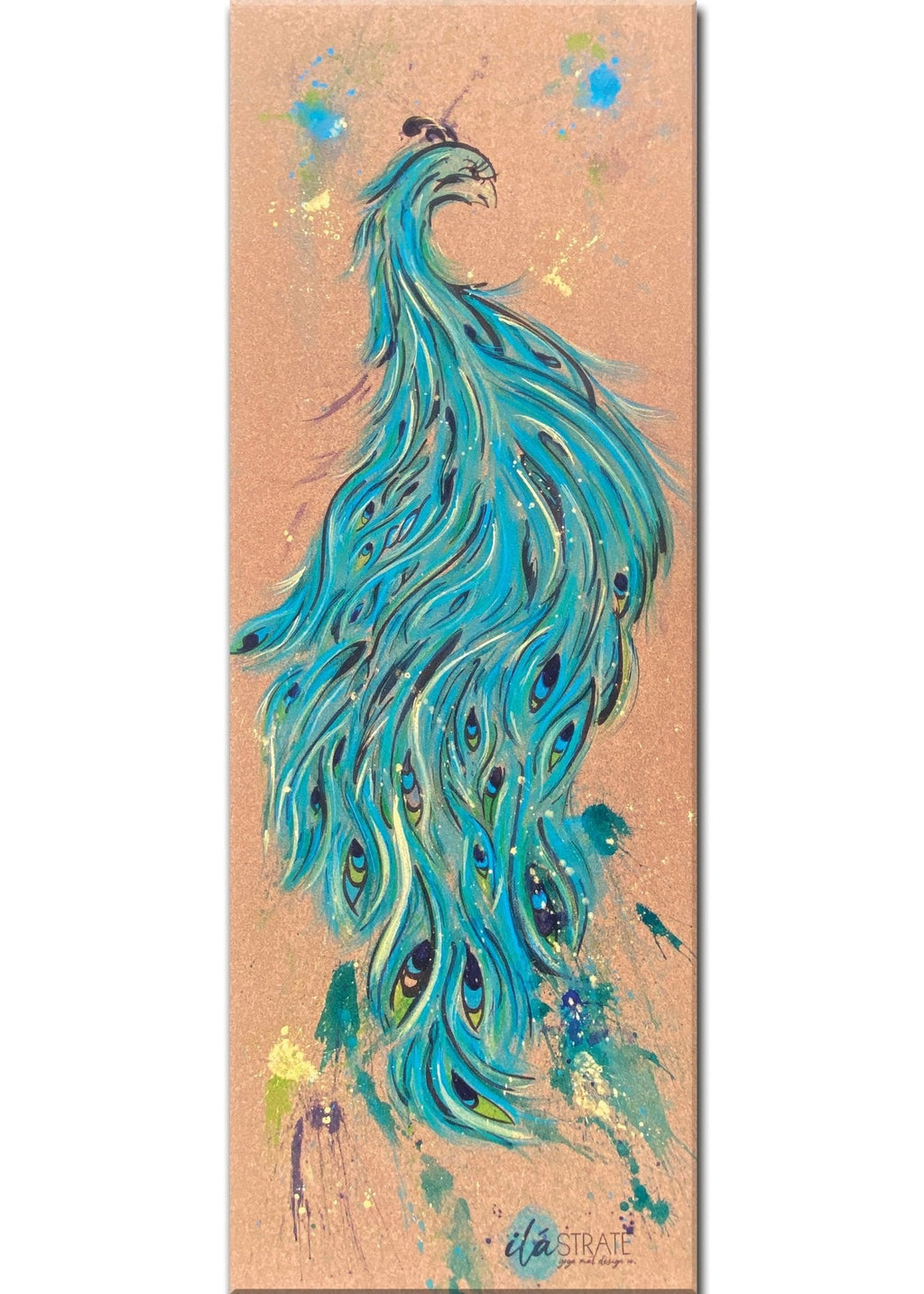 Grace Hand Painted Cork Yoga Mat | Yoga Mat - Hand Painted | Wiccan Center