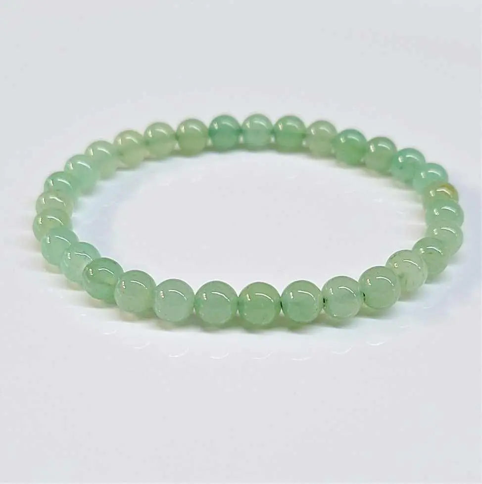 Green Aventurine Round Bead Bracelet - Loving Prosperity | Bracelets | Wiccan Center