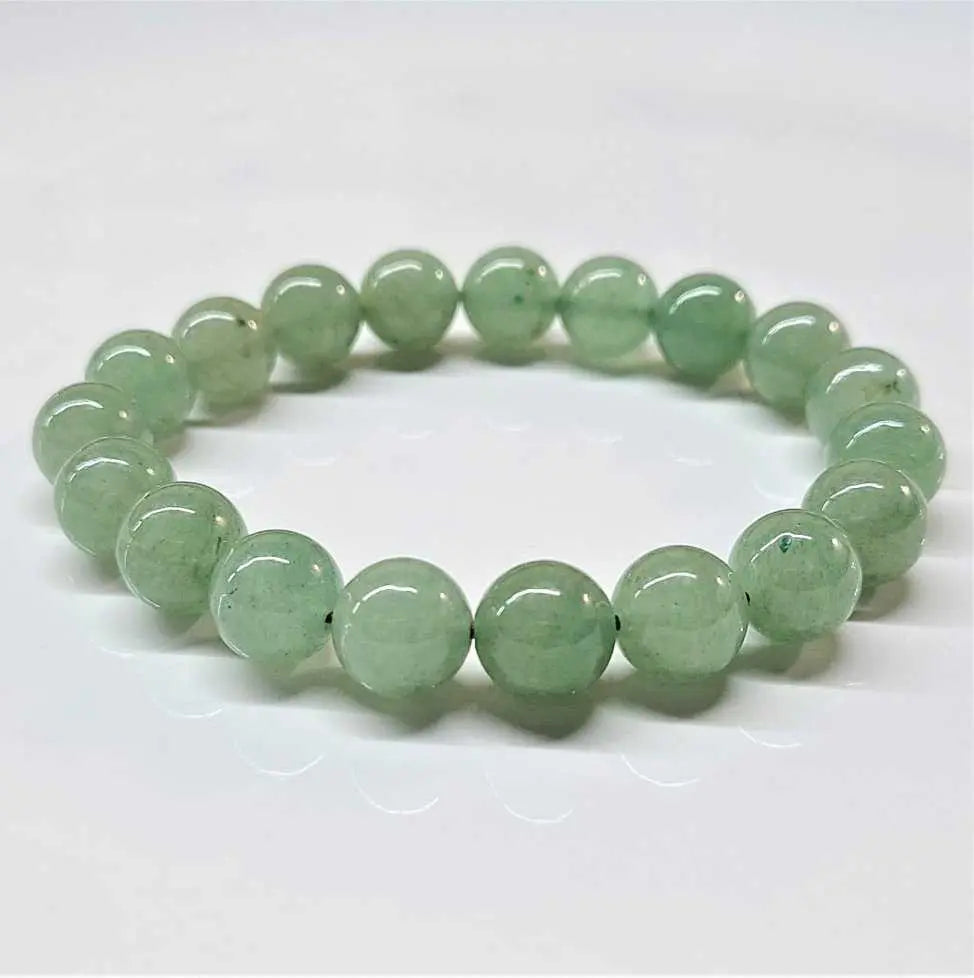 Green Aventurine Round Bead Bracelet - Loving Prosperity | Bracelets | Wiccan Center