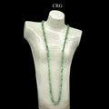 Green Aventurine Strand Chip Necklace (32 Inches) (1 Piece)