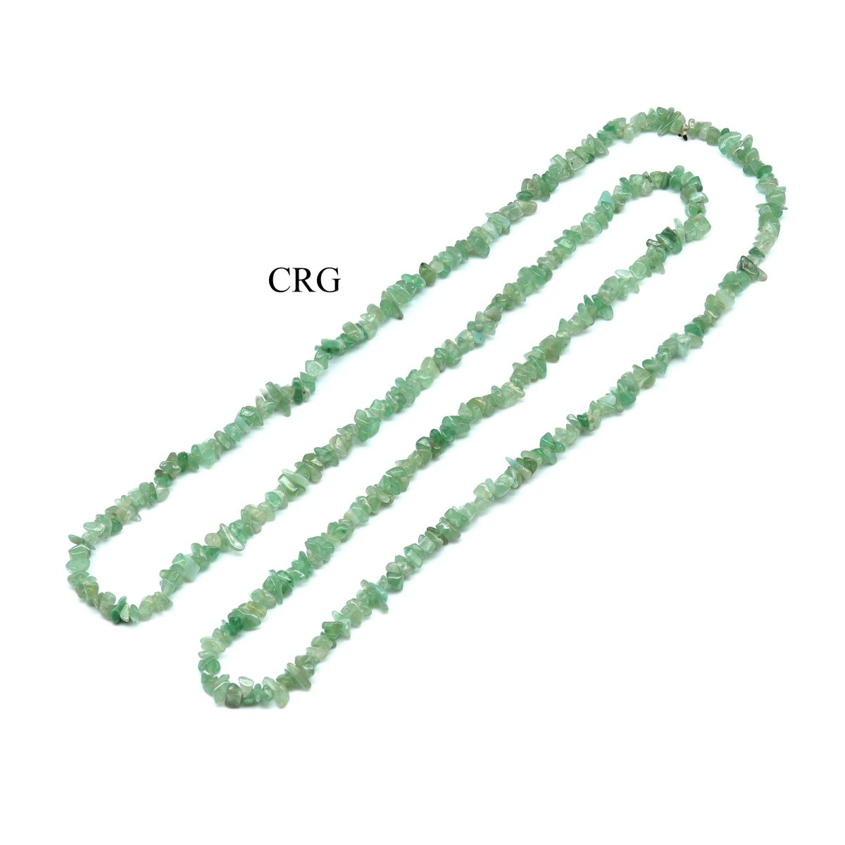 Green Aventurine Strand Chip Necklace (32 Inches) (1 Piece)
