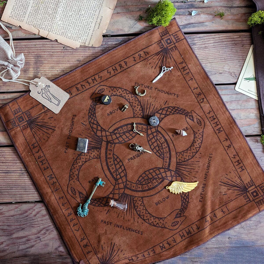 Green Glyphs Casting Cloth | Altar Cloth | Wiccan Center