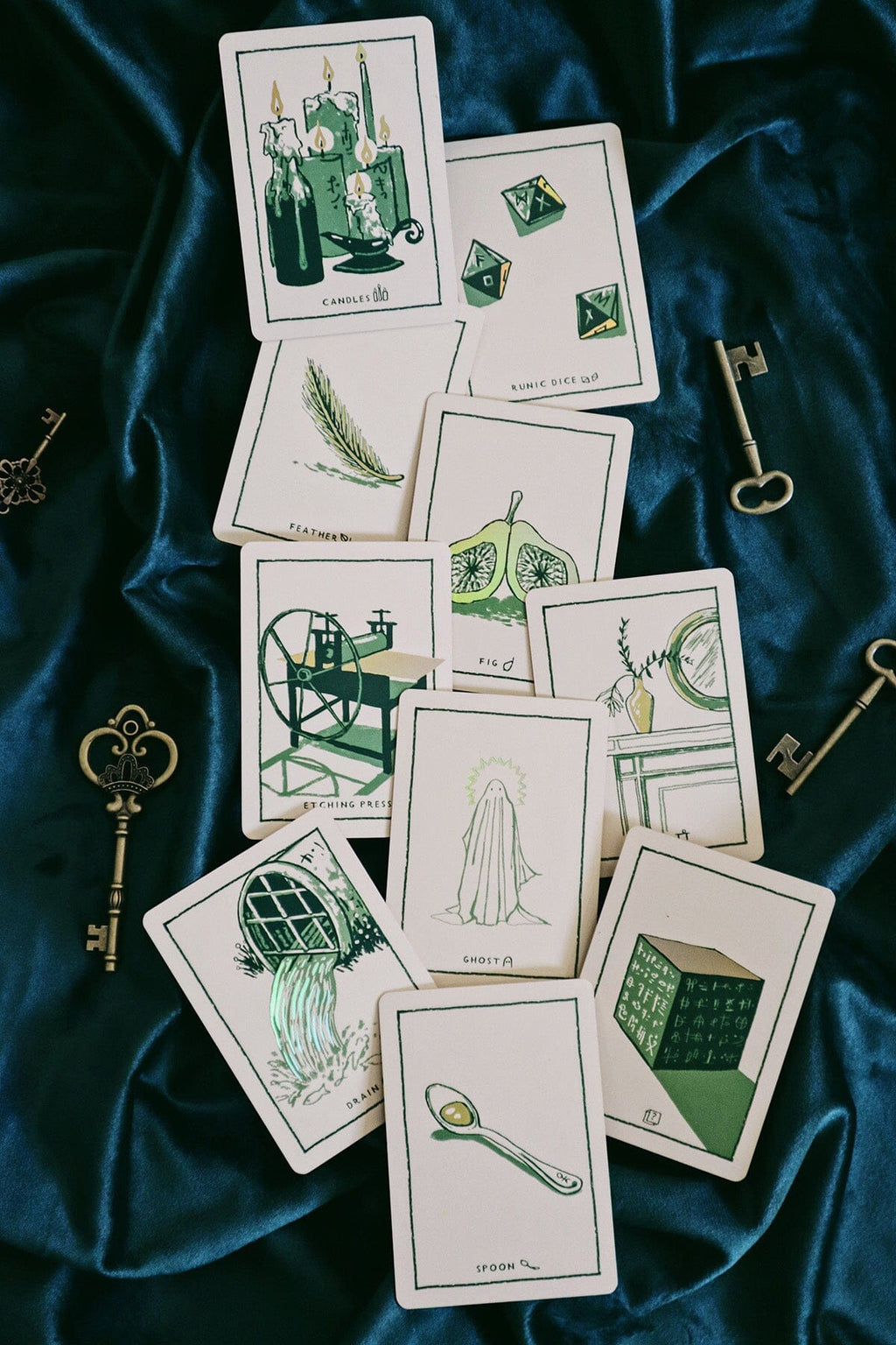 Green Glyphs Oracle | Deck | Wiccan Center