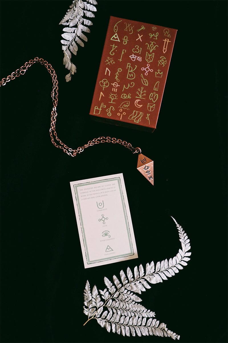 Green Glyphs Pendulum | Pendulum | Wiccan Center