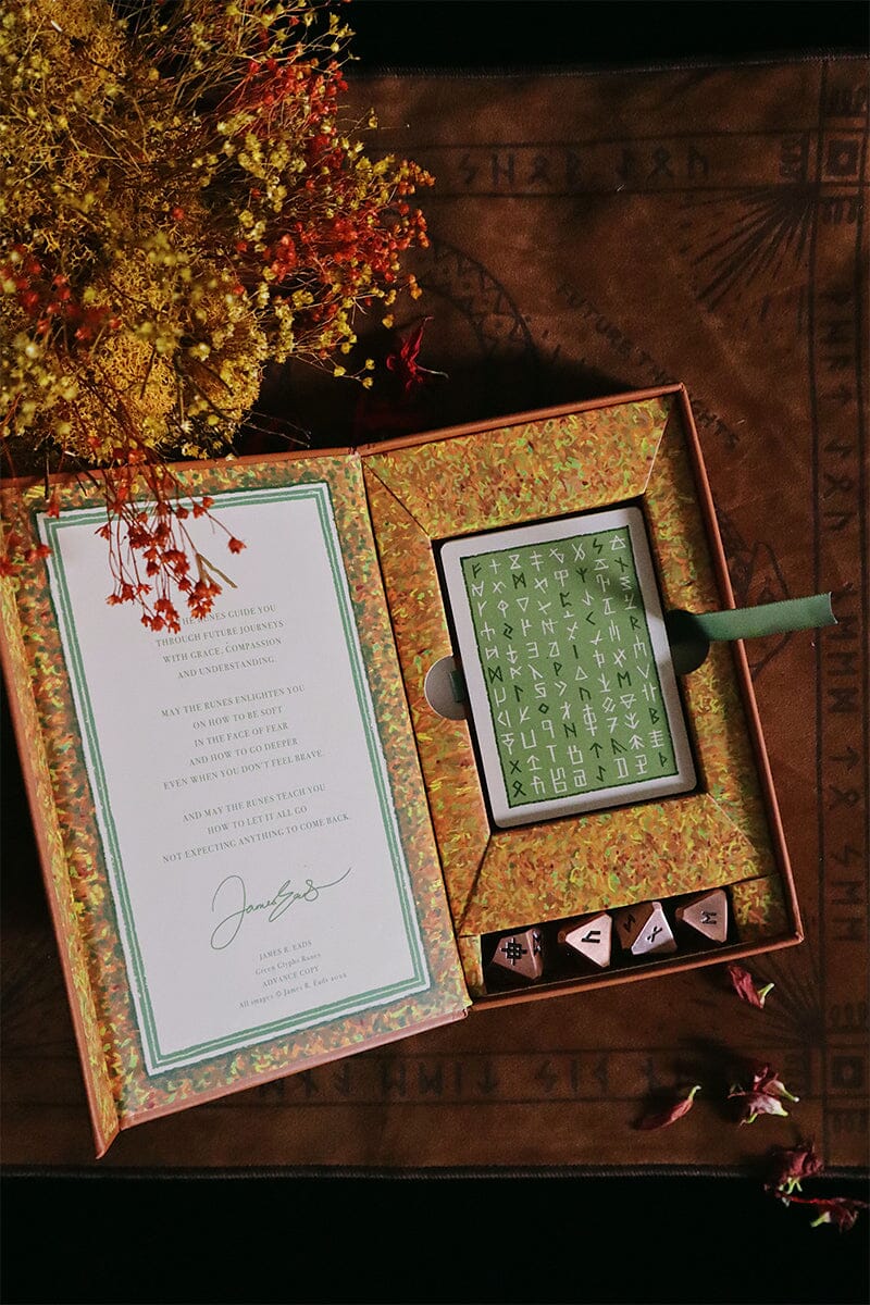 Green Glyphs Runes | Deck | Wiccan Center