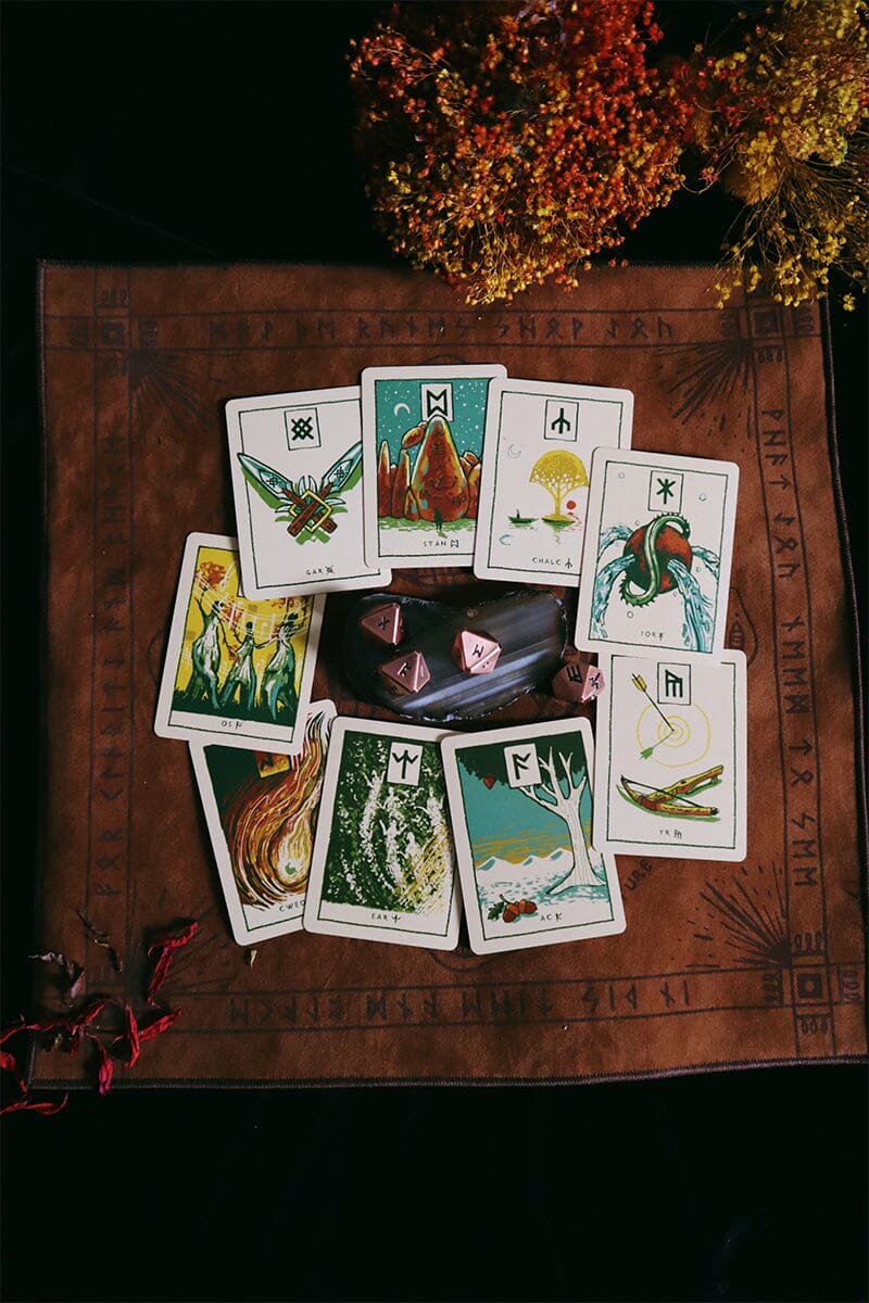 Green Glyphs Runes | Deck | Wiccan Center