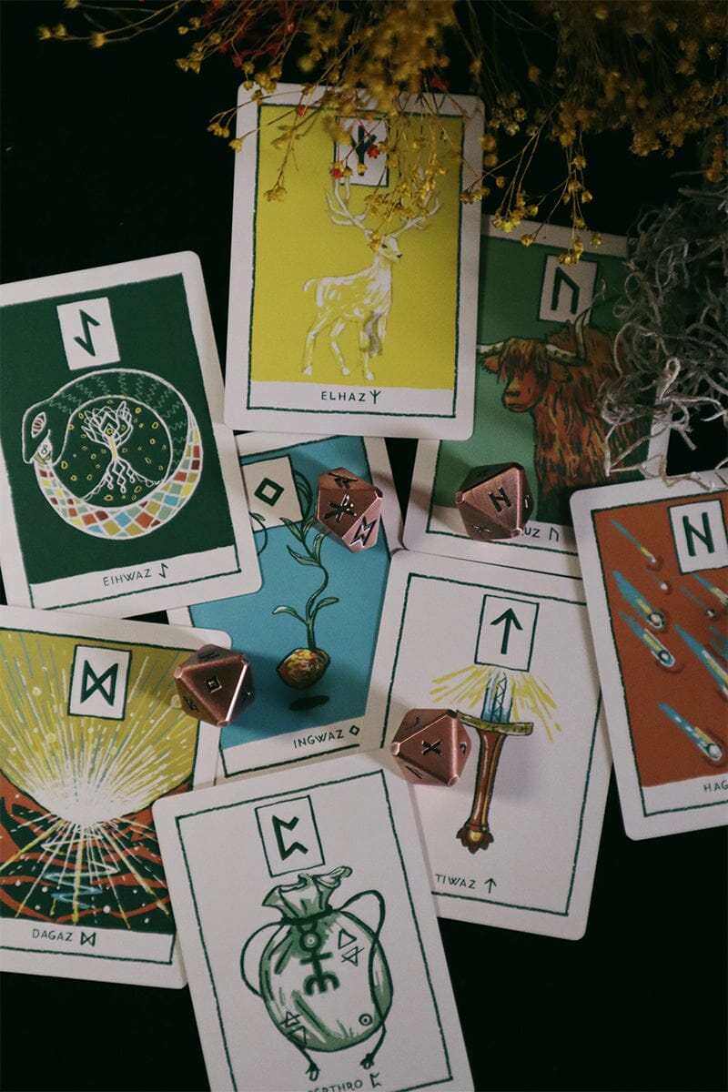Green Glyphs Runes | Deck | Wiccan Center