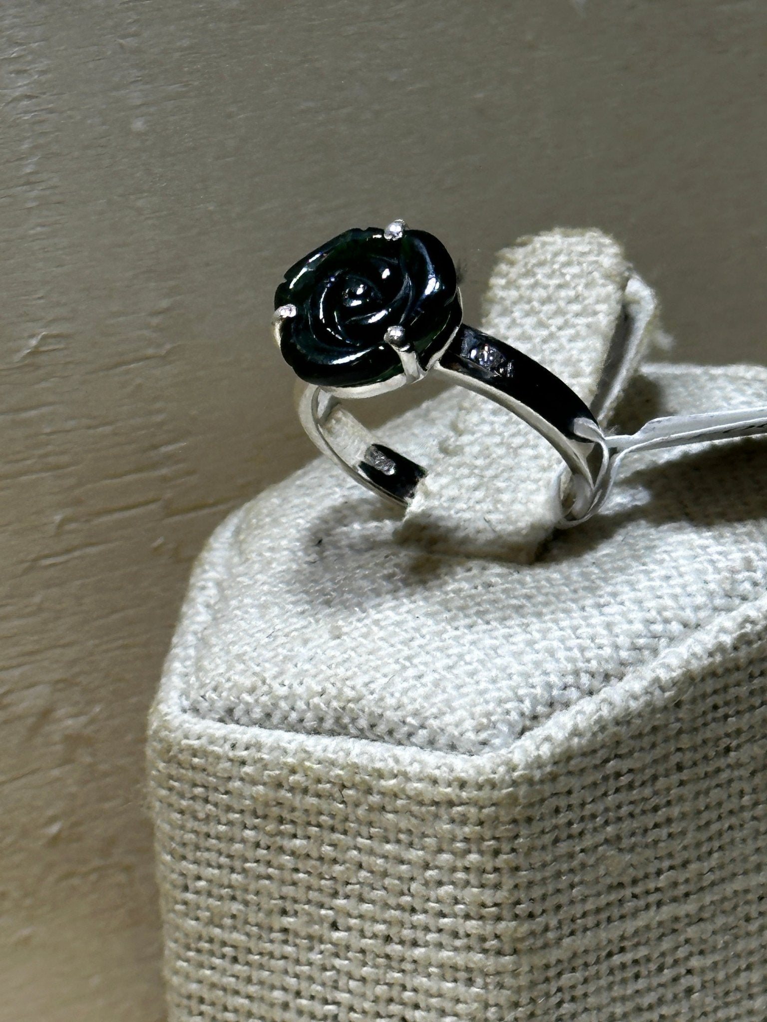 Green Tourmaline Flower Ring (03.0048)