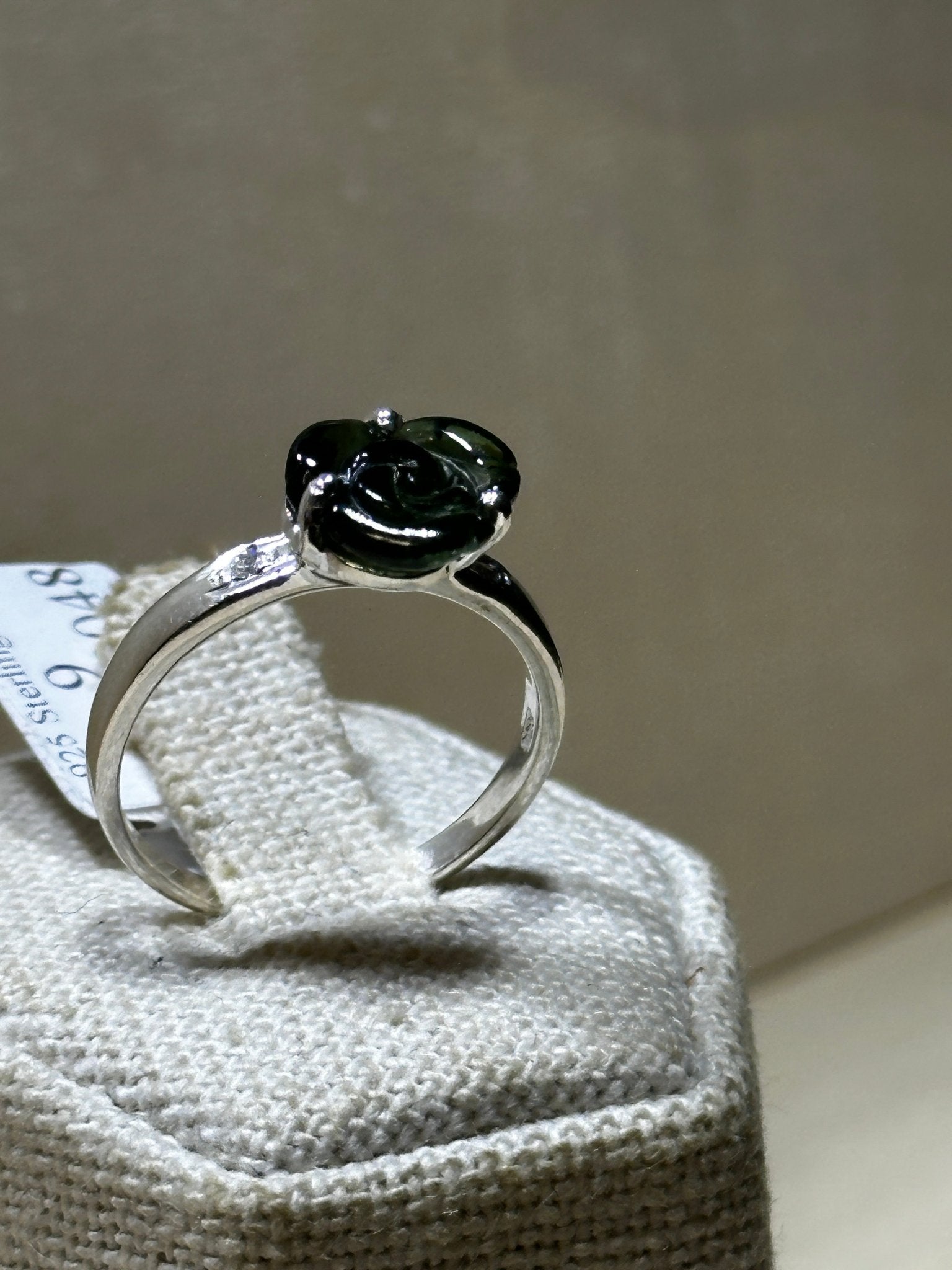 Green Tourmaline Flower Ring (03.0048) | Rings | Wiccan Center