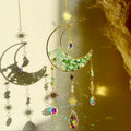 Green Aventurine Crystal Moon Suncatcher