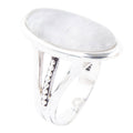 Grey Quartz and Sterling Silver Oval Ring | Rings | Wiccan Center