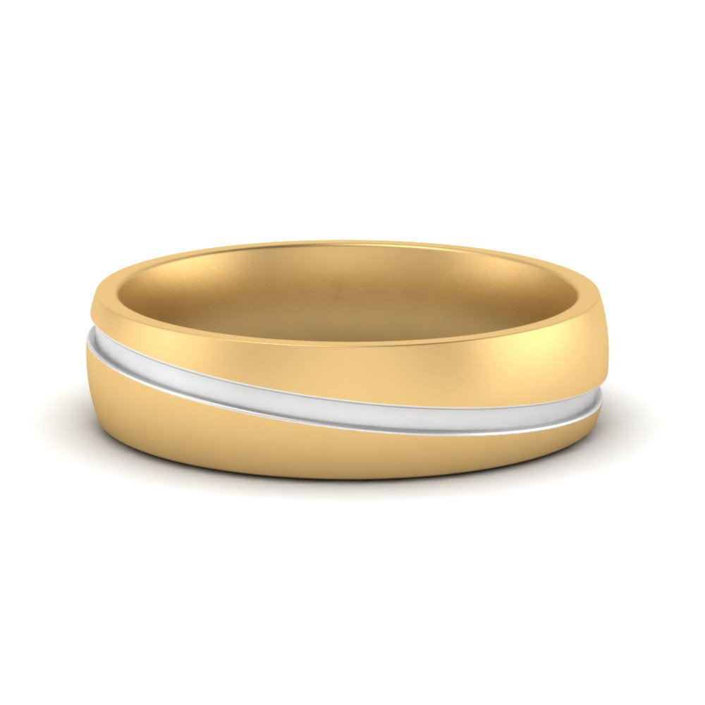 Grooved 2 Tone Mens Band