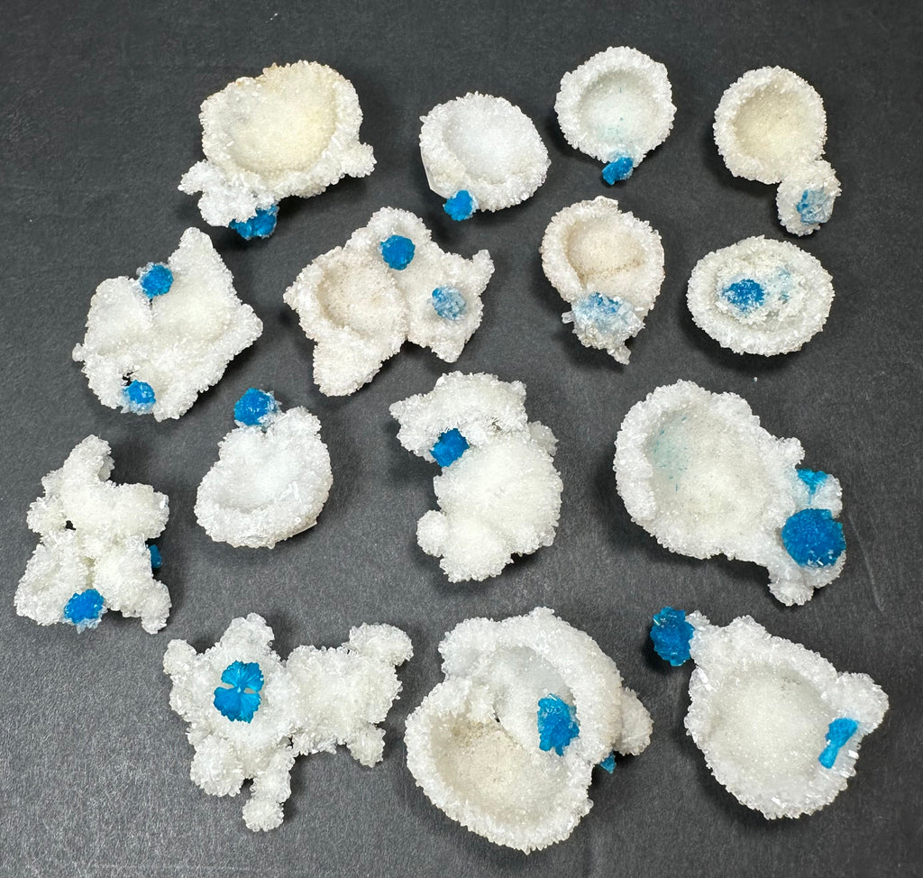Cavansite Ball 'Floaters' on Stilbite SM from Maharashtra, Pune, India | Minerals | Wiccan Center