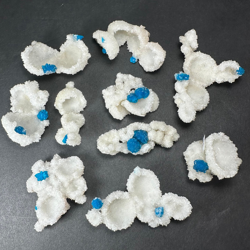 Cavansite Ball 'Floaters' on Stilbite MD | Minerals | Wiccan Center