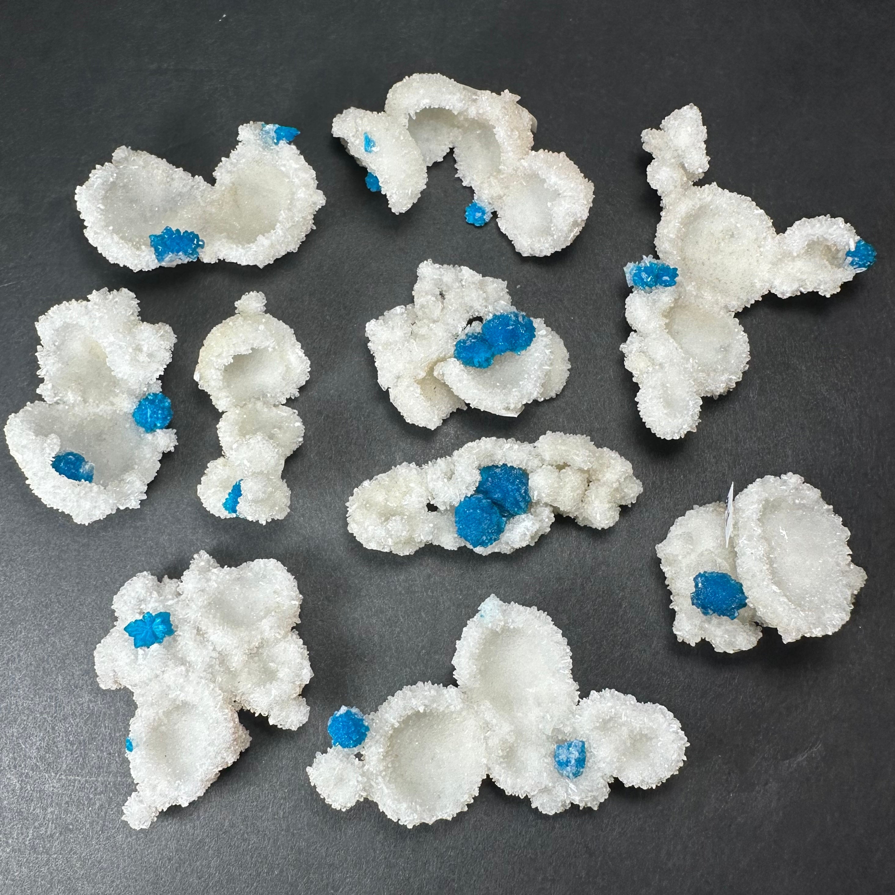Cavansite Ball 'Floaters' on Stilbite MD | Minerals | Wiccan Center