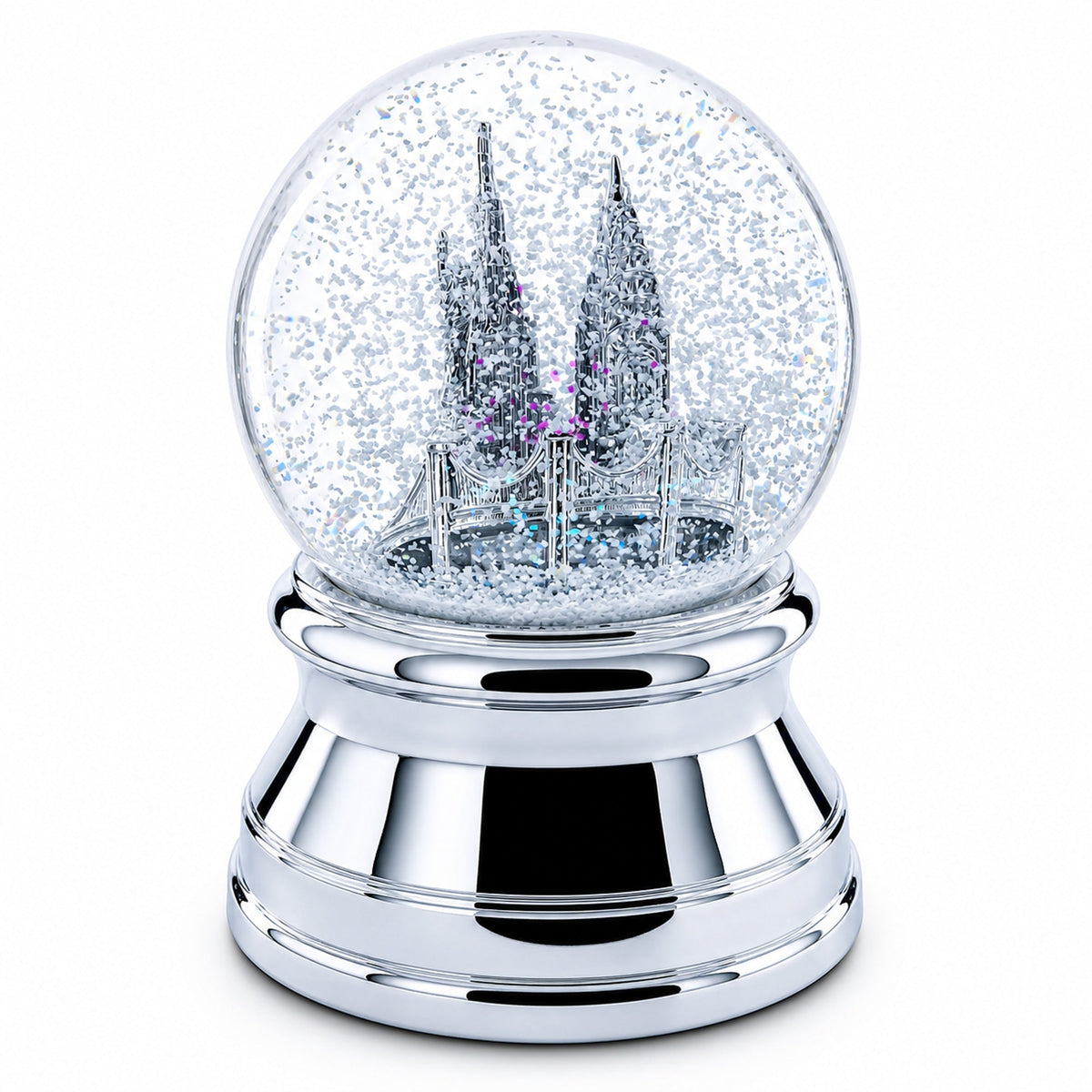 New York City Skyline with Silver Base Water Snow Globe | Snow Globes > Travel | Wiccan Center