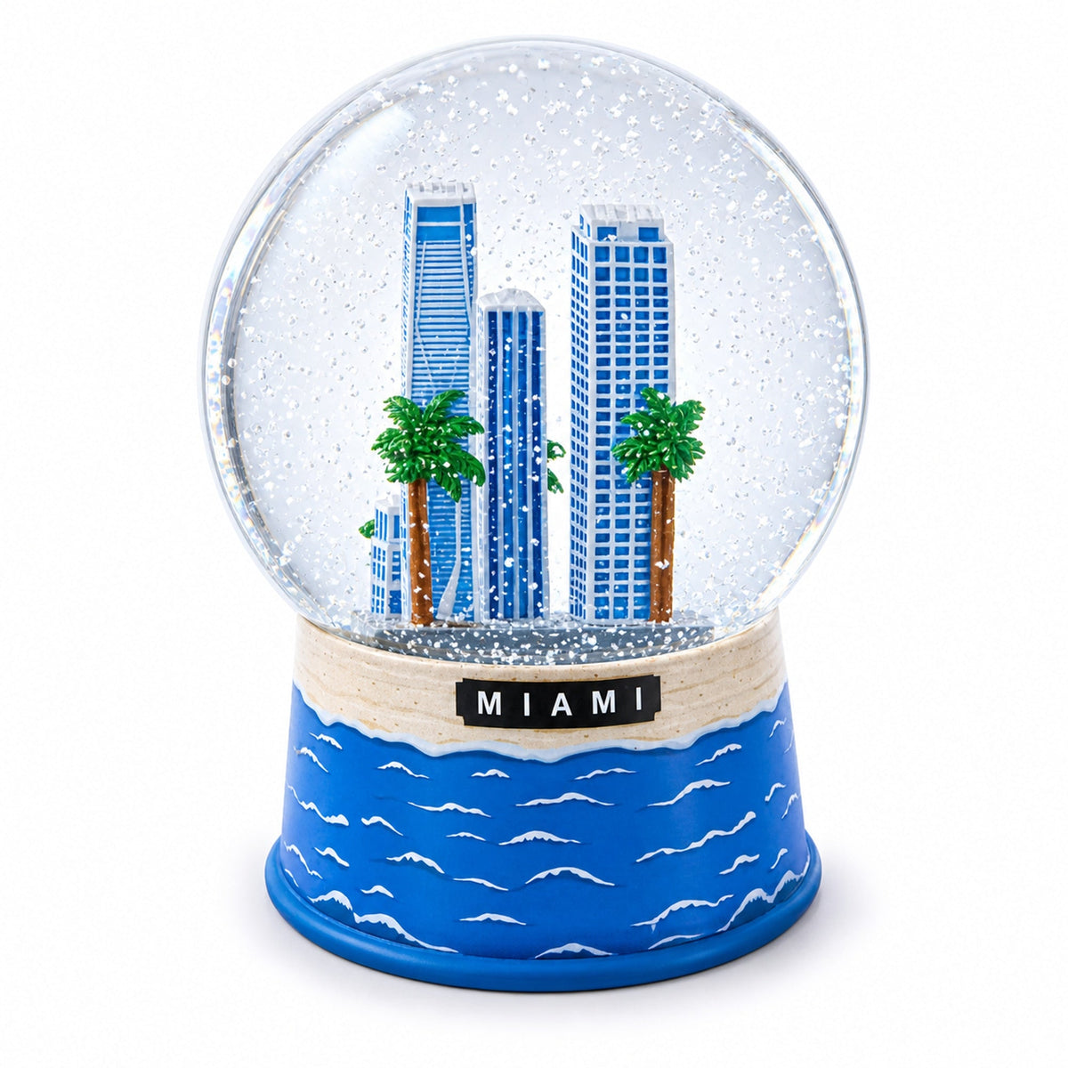 Miami Beach Skyline Glass Water Snow Globe | Snow Globes > Travel | Wiccan Center