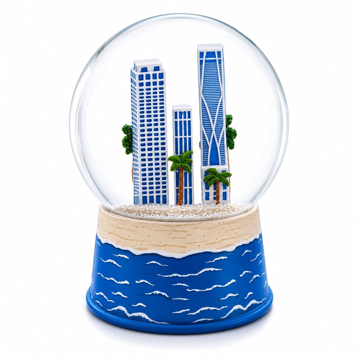 Miami Beach Skyline Glass Water Snow Globe | Snow Globes > Travel | Wiccan Center