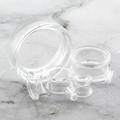 Pair Double Flare Clear Tunnels | Body Jewelry | Wiccan Center