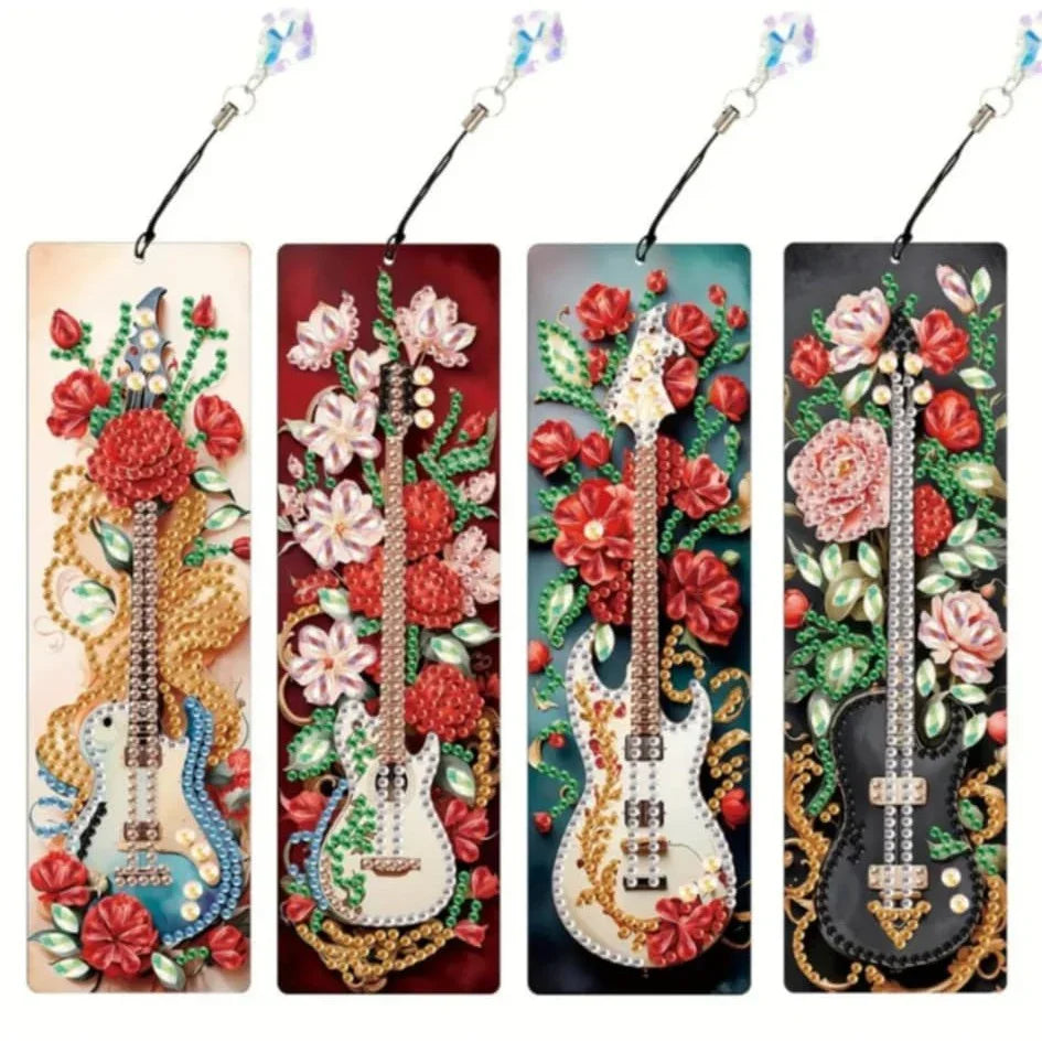 Guitar Diamond Art Bookmarks