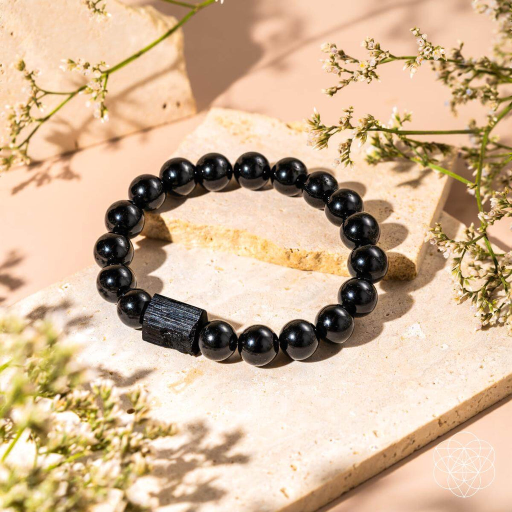 Habit Breaker - Black Obsidian & Tourmaline Bracelet | Bracelet | Wiccan Center