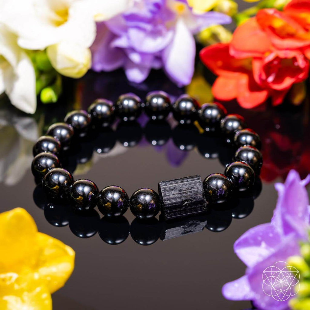 Habit Breaker - Black Obsidian & Tourmaline Bracelet | Bracelet | Wiccan Center