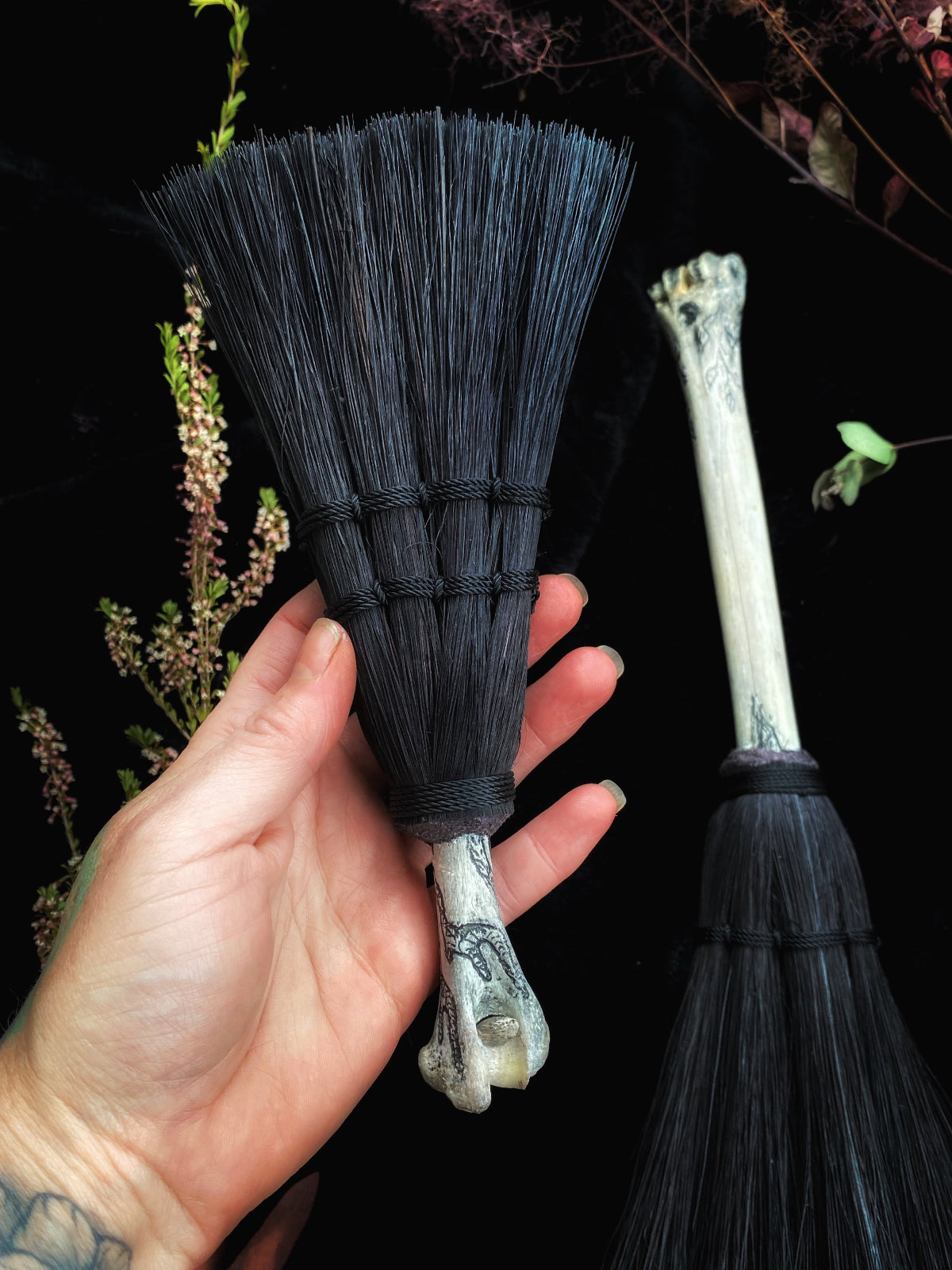 Hag’s Altar Broom - w/ Deer, Coyote, etc. | Broom | Wiccan Center