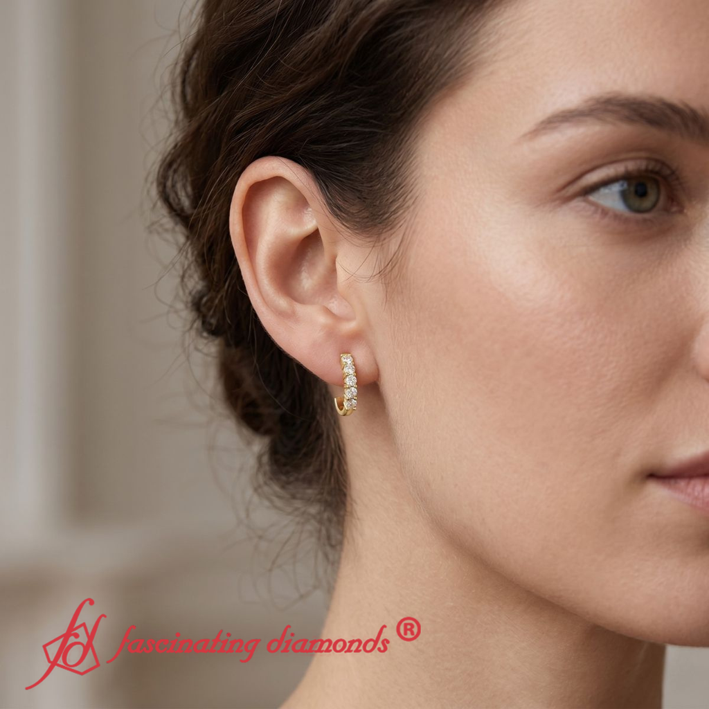 Half Huggie Hoop Earring