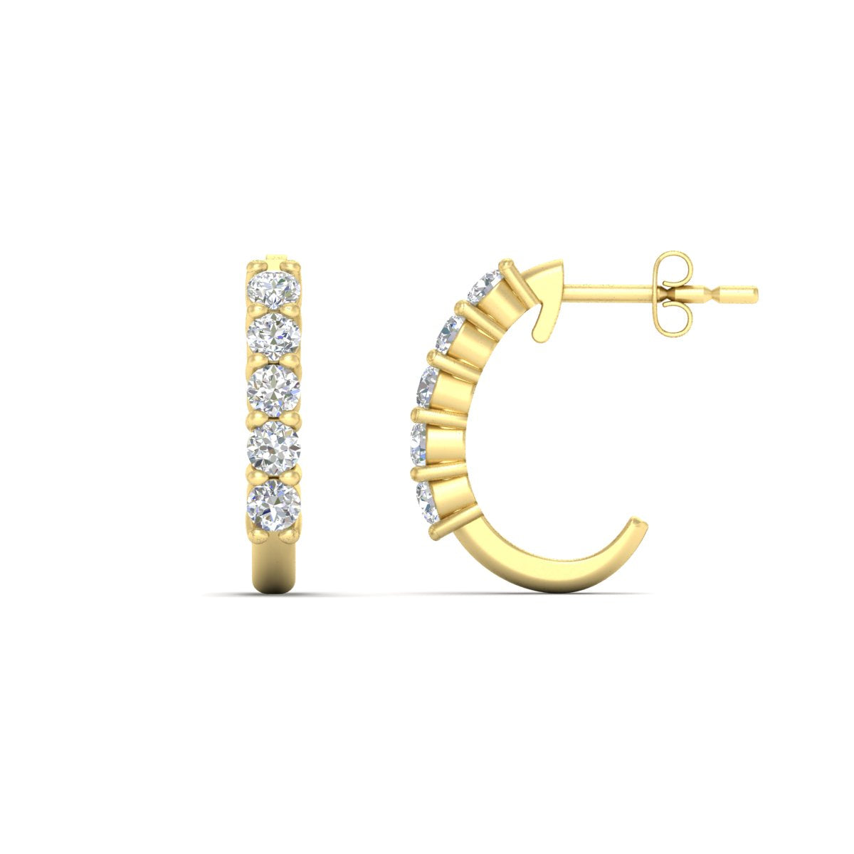 Half Huggie Hoop Earring