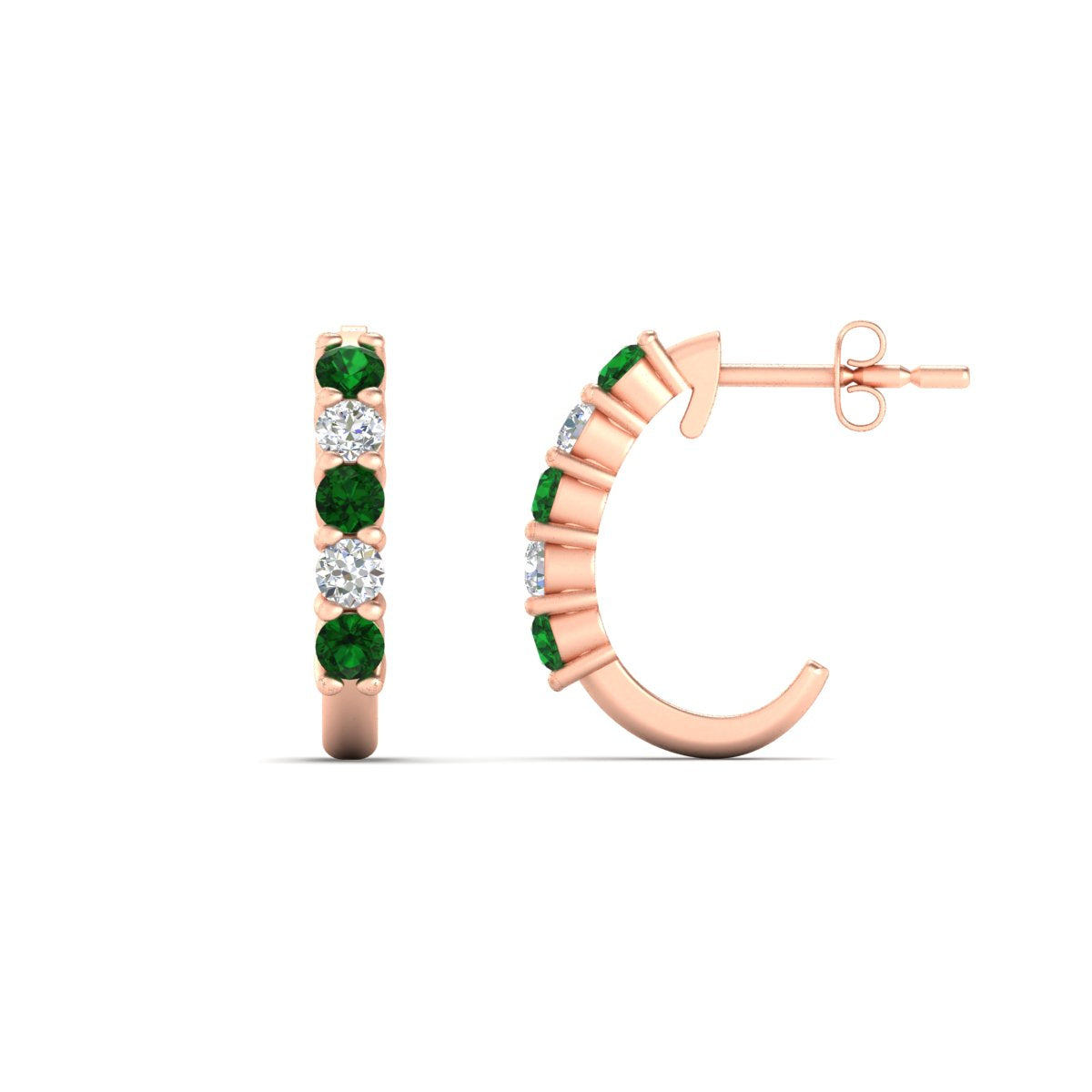 Half Huggie Hoop Earring