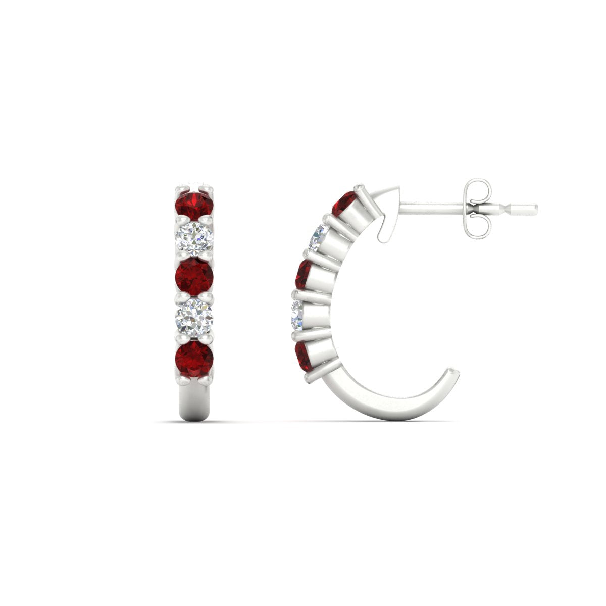 Half Huggie Hoop Earring