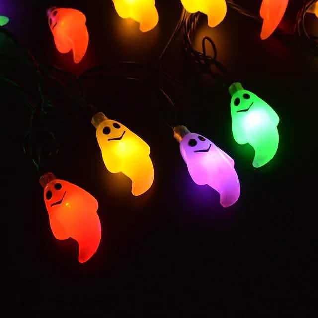 Halloween Cute Ghost LED String Lights Upholstery Lights | Seasonal Decor | Wiccan Center