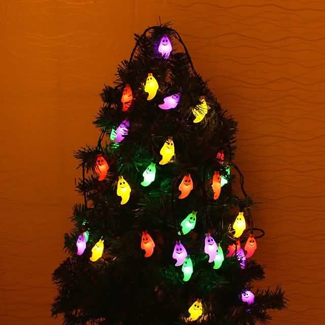 Halloween Cute Ghost LED String Lights Upholstery Lights | Seasonal Decor | Wiccan Center