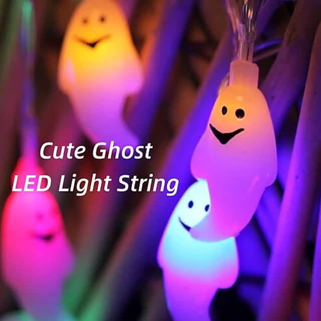 Halloween Cute Ghost LED String Lights Upholstery Lights | Seasonal Decor | Wiccan Center