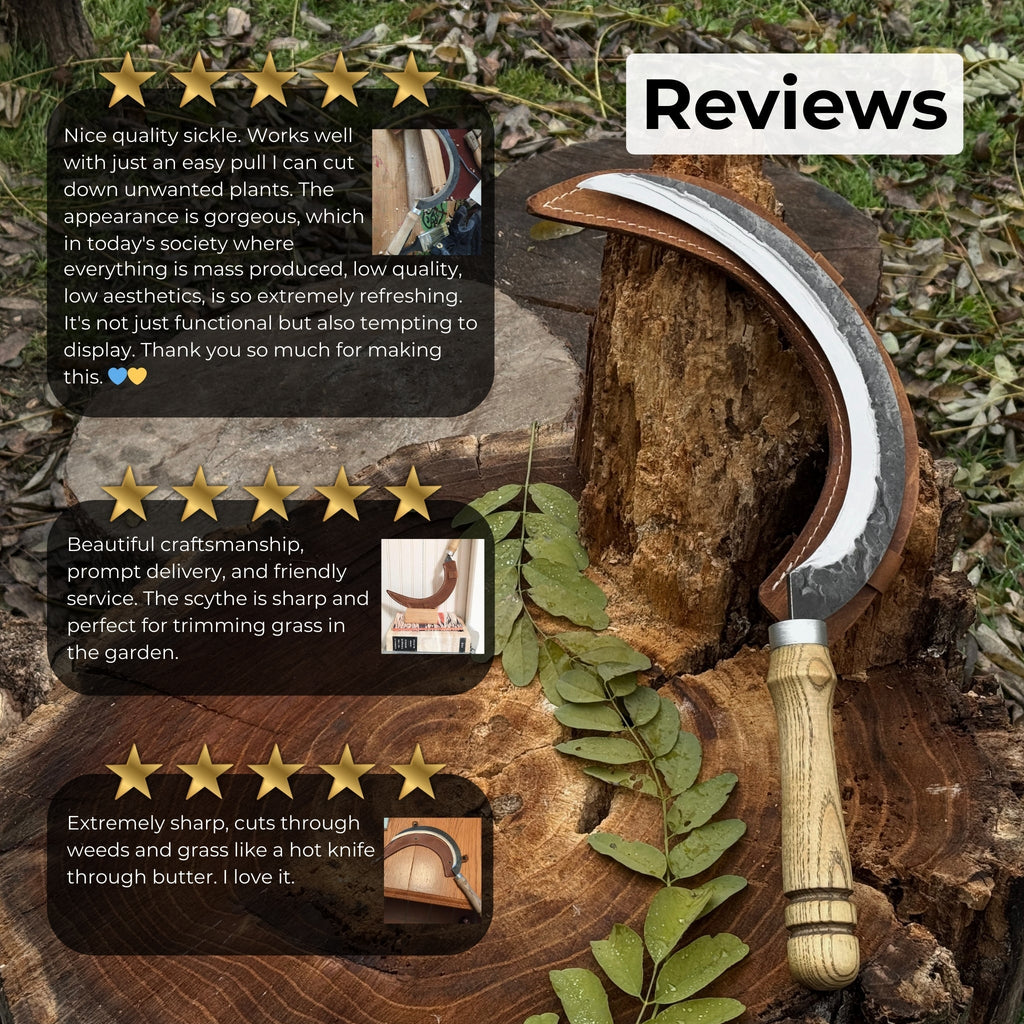 Hand-Forged Large Sickle, ⌀19 cm (7.5 inches) | Sickle | Wiccan Center