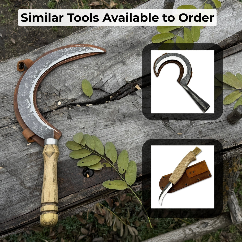 Hand-Forged Large Sickle, ⌀19 cm (7.5 inches) | Sickle | Wiccan Center