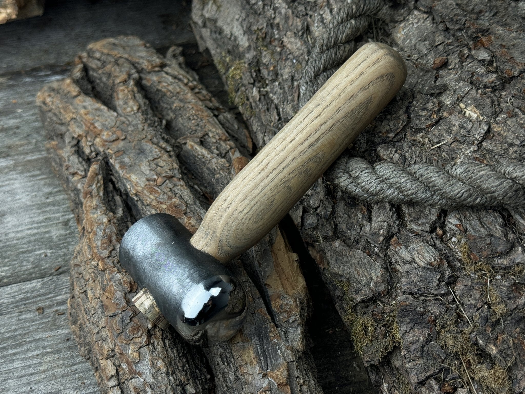 Hand-Forged Leather Hammer, 500 g (17.6 oz)